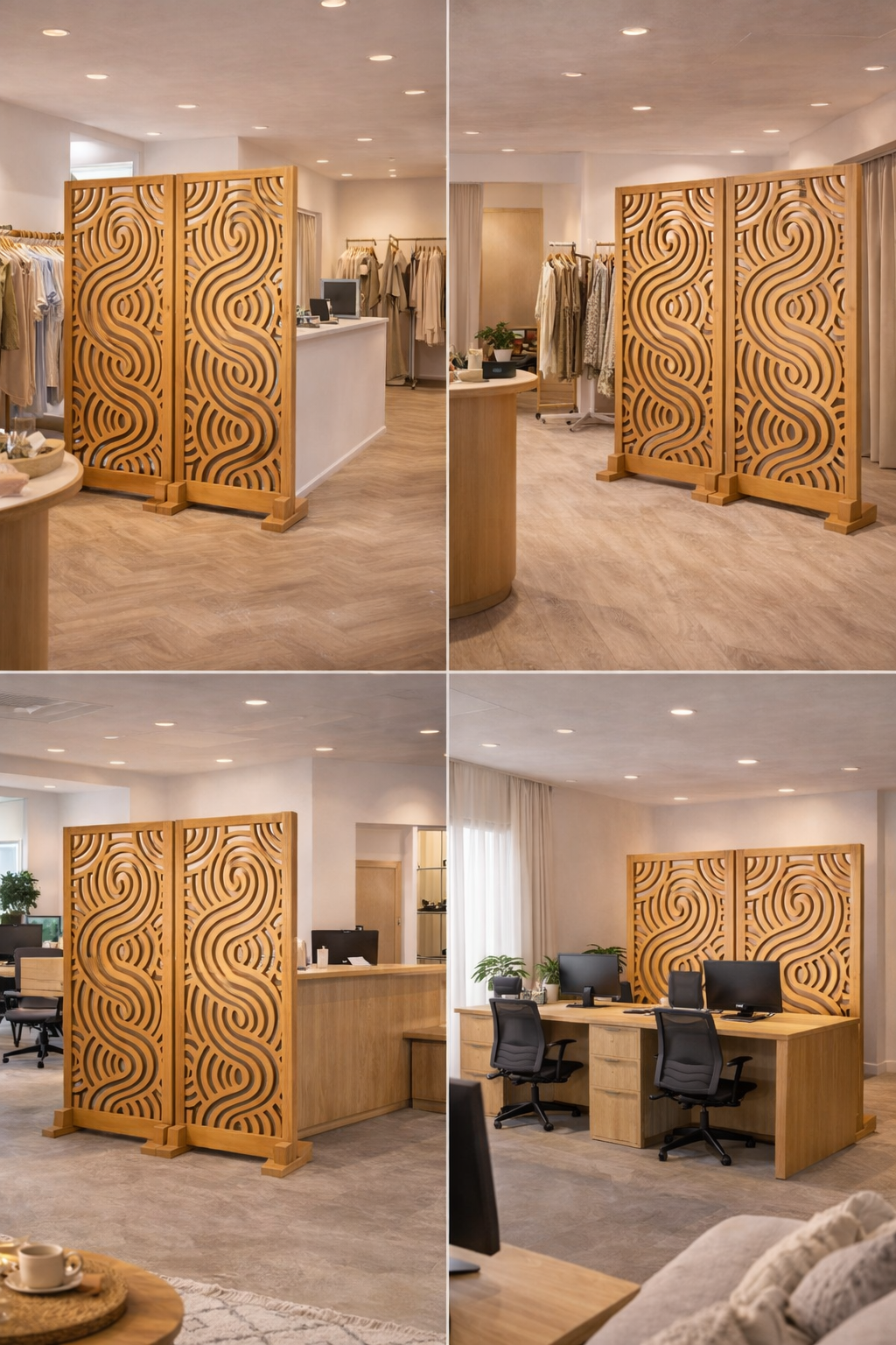 Usage professionnel : paravent Fassil en boutique et bureau